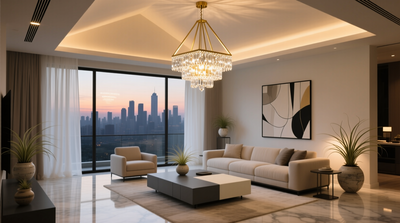 Как выбрать люстру для гостиной в 2026 году: от размера до умного управления